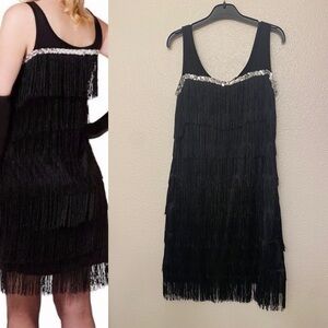Spirit Halloween great Gatsby 1920’s flapper dress costume MA-Medium adult